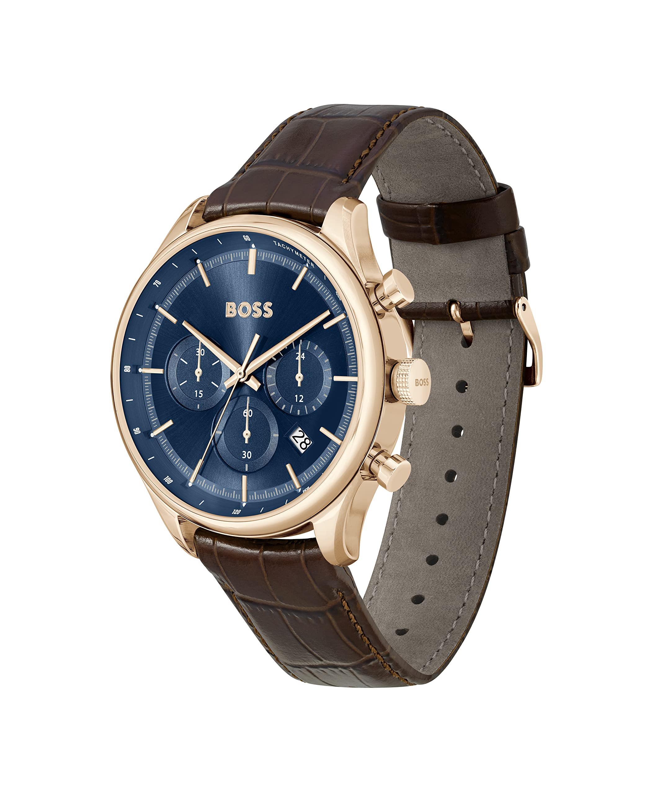 Hugo Boss GREGOR Men's Watch, Analog - Brown / Blue