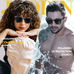 Joopin Sunglasses for Men Women, Fashion Polarized Sun Glasses Retro Square Shades UV Protection Driving