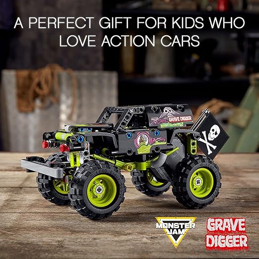 LEGO Technic Monster Jam Grave Digger 42118 Model Building Kit for Boys and Girls Who Love Monster Truck Toys, New 2021 (212 Pieces)