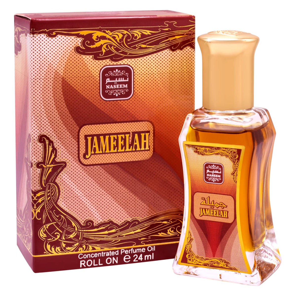 JAMEELAH Perfume Oil Rollerball Non Alcoholic Fragrance Oil Fruity Floral Amber Musk Perfumes for Women by Naseem Perfume 24 mL / 0.81 fl. oz. (Pack of 1) - Long Lasting Women's Fragrances.