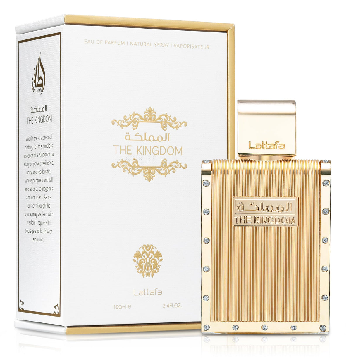Lattafa The Kingdom Eau De Parfum Spray for Men - 3.4 Ounce