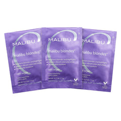 Malibu C Blondes Wellness Remedy Help Removes Discoloration from Bleached, Highlighted or Natural Blonde Hair and Restores Vibrance and Shine with Vitamin C Complex, 5 grams - 3 count