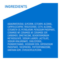 CeraVe Moisturizing Cream, Body and Face Moisturizer for Dry Skin, Body Cream with Hyaluronic Acid and Ceramides, 453g, White