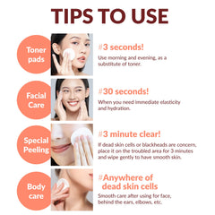 TERRAZEN Korean Face Skin Care Astaxanthin Peeling Pads 60pcs - Anti Aging & Rejuvenating with Peptide Amino Acid Gentle Peel Facial Pads