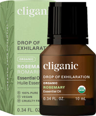 Cliganic Organic Rosemary Essential Oil, 100% Pure Natural Undiluted, for Aromatherapy | Non-GMO Verified