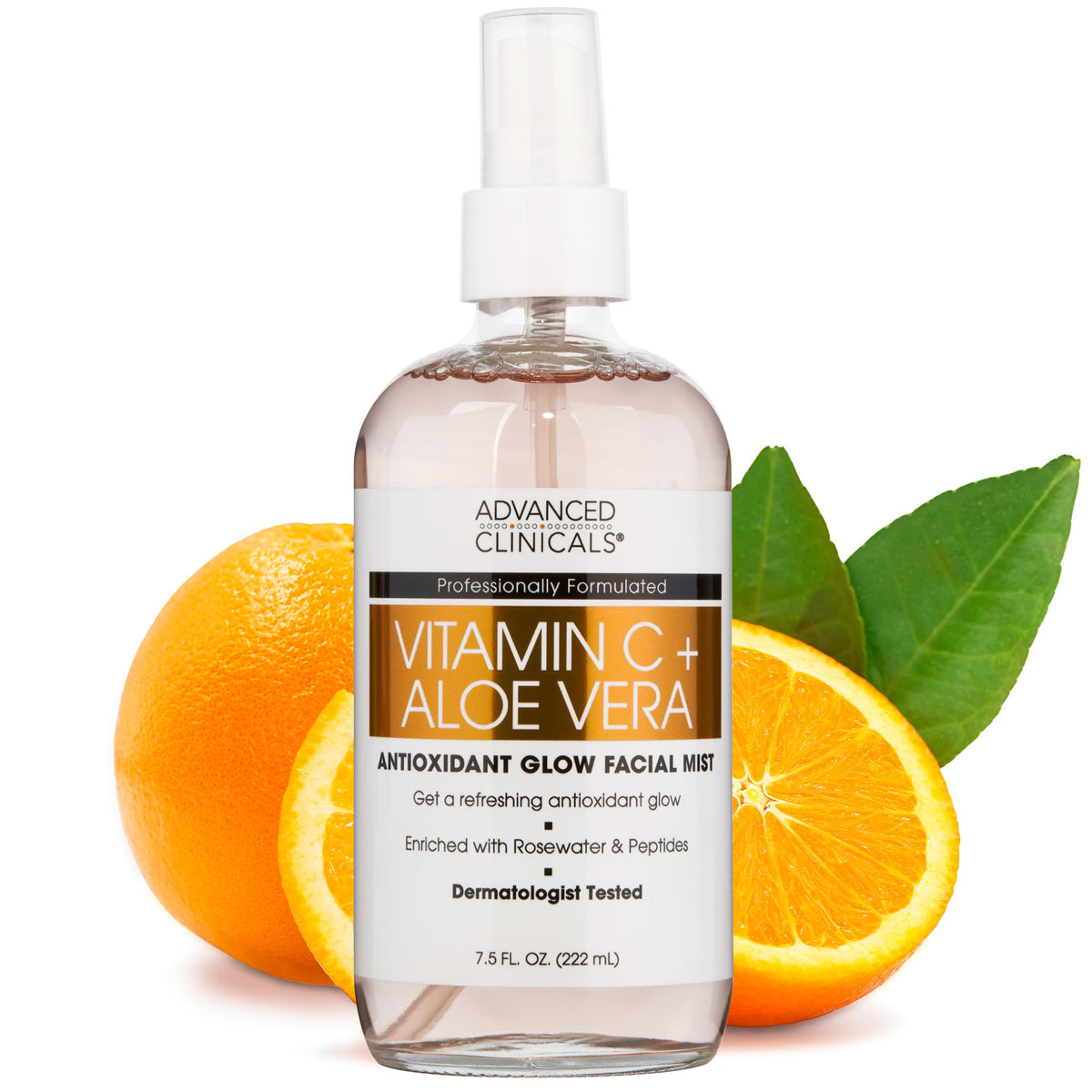 Advanced Clinicals, Vitamin C + Ferulic Acid, Antioxidant Glow Facial Mist, 8 fl oz (237 ml)
