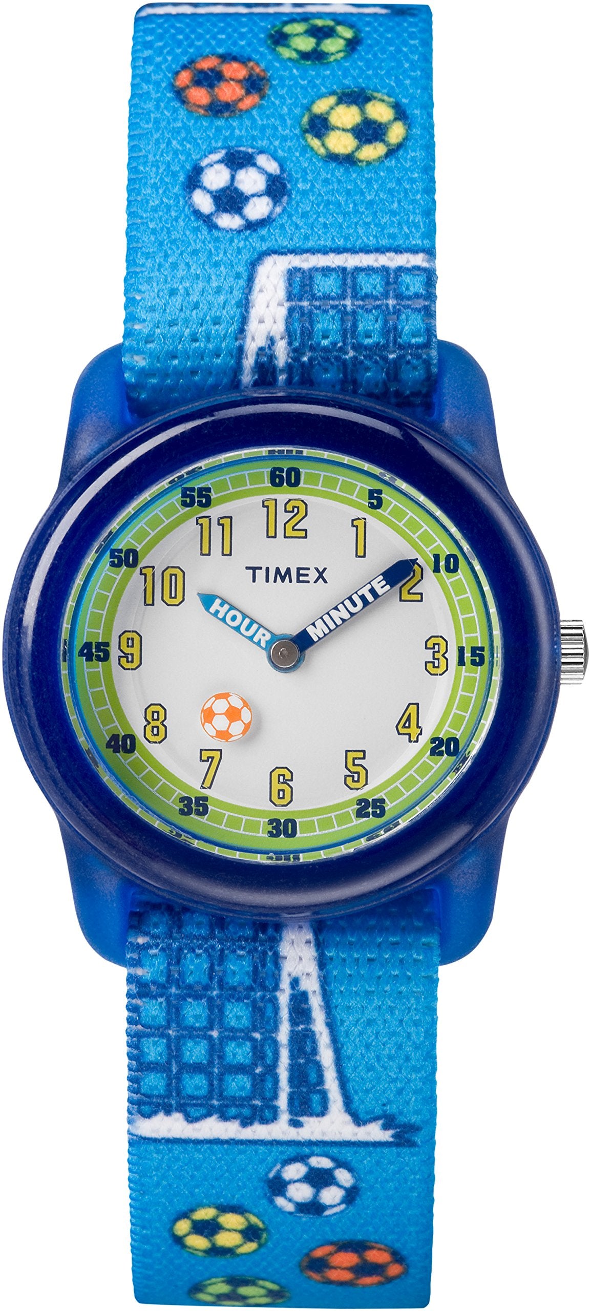 Timex Kid's Analog 28 mm Elastic Fabric Strap Watch - Soccer