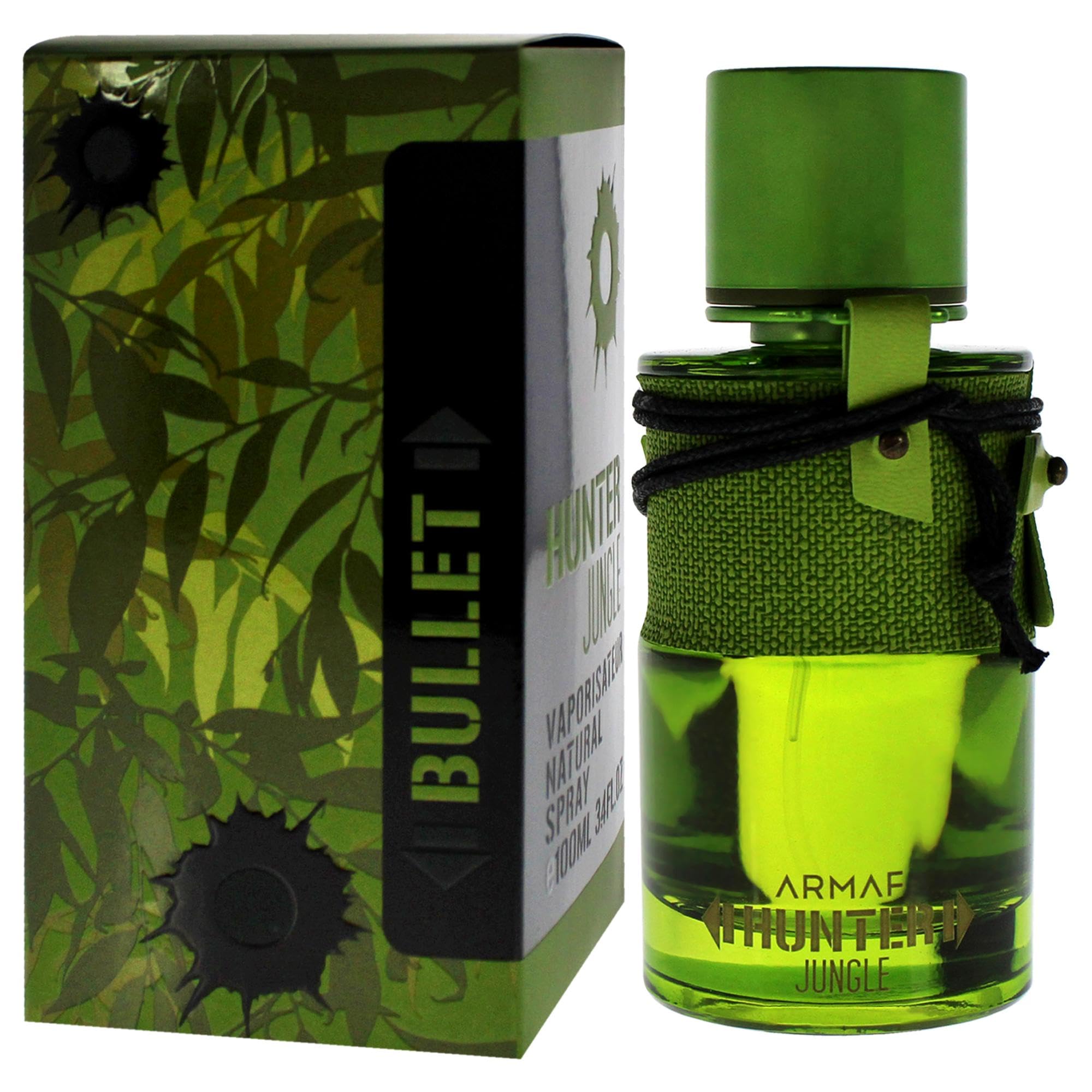 Armaf New Hunter Jungle Green Bullet Eau De Parfum 100ml Perfume For Men, Amber Leather, Premium Fragrance for Him