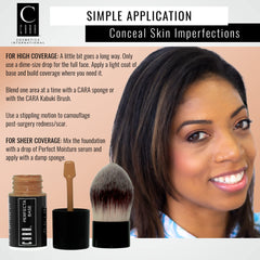 CARA Cosmetics Perfecta Base Foundation - Full Coverage Foundation Makeup, Oil Free Foundation, Light Foundation, Uneven Skin Tone & Oily Skin Foundations, BR-3: Bronze Warm Medium,30ml