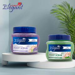 Elegant Exfoliating Aloe Vera FOOT SCRUB – 500g – Cleansing, Rejuvenating & Nourishing – Natural Scrub Helps Remove Away Callouses & Dead Skin Cells | Promotes Healthy Feet Skin Growth (17.64 oz)