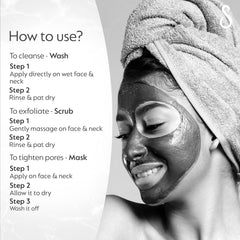 Swiss Image Pore Tightening & Mattifying Charcoal Cleanser 3 In 1, 2 x 100ml, Salicylic Acid Face Wash, Scrub & Mask, Treats Acne, Deep Cleanses, Gently Exfoliates for Combination To Oily Skin