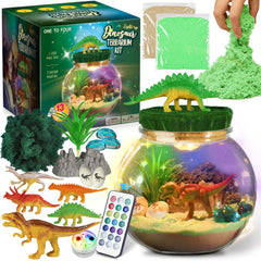 Dinosaur Gifts for Boys - Dinosaur Terrarium Kit for Kids - Birthday Gift for Boys Ages 4 5 6 7 8-12 Year Old - DIY Dinosaur Toys for Boys - Arts and Crafts Kit for Kids [Amazon Exclusive]