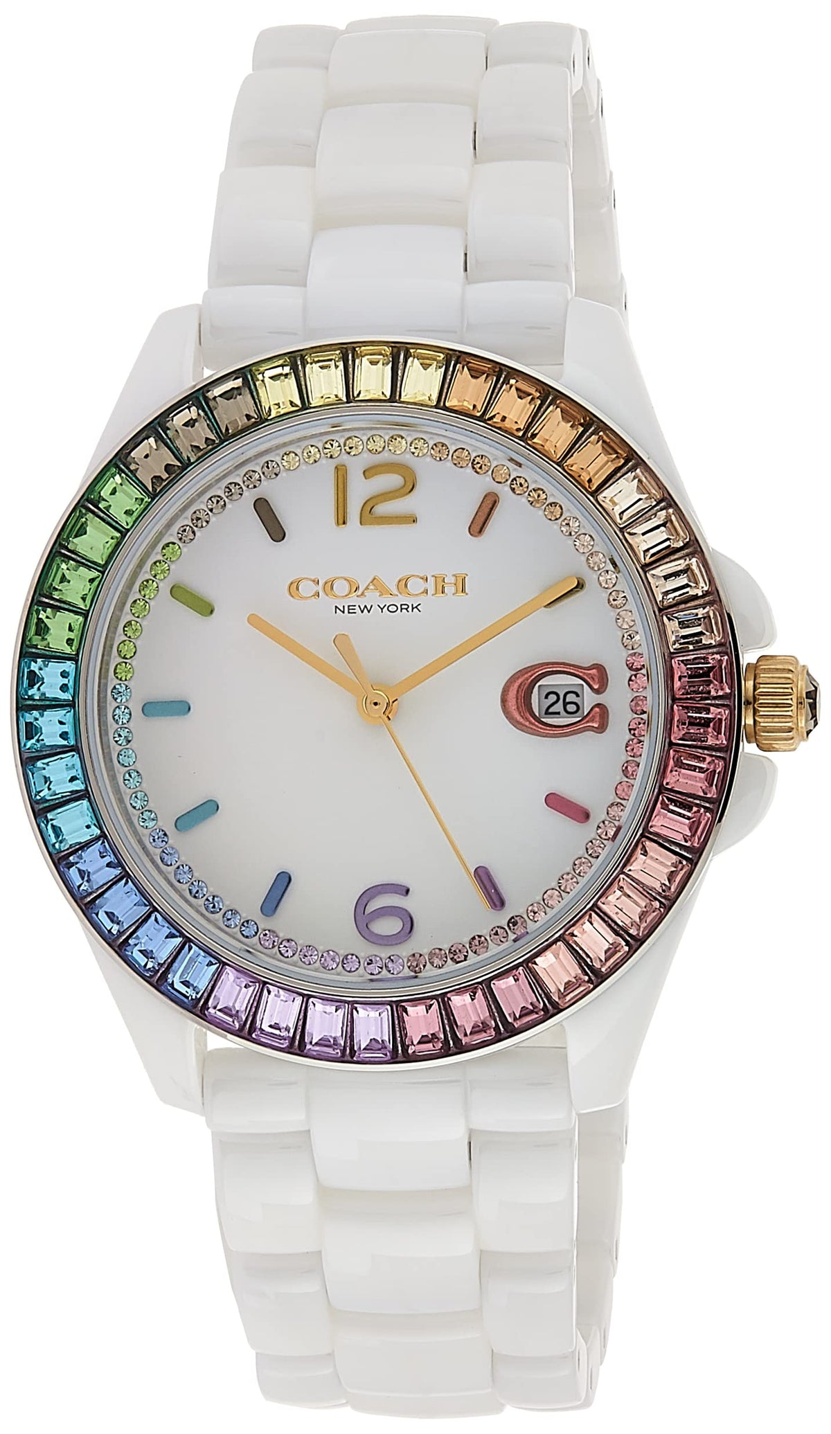 Coach GREYSON Men's Watch, Analog - White / Multicolor