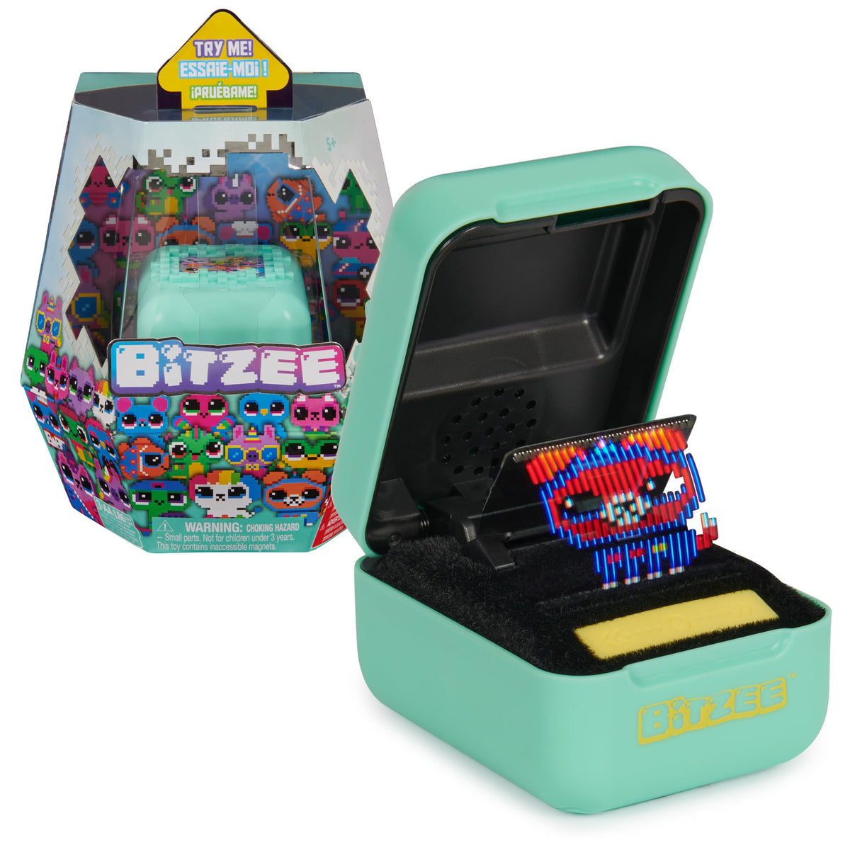 Bitzee, Interactive Toy Digital Pet and Case with 15 Animals Inside, Virtual Electronic Pets React to Touch, Kids’ Toys for Girls and Boys - mint