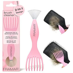FRAMAR Premium Hair Brush Cleaner Tool, Hairbrush Cleaner Tool Pink