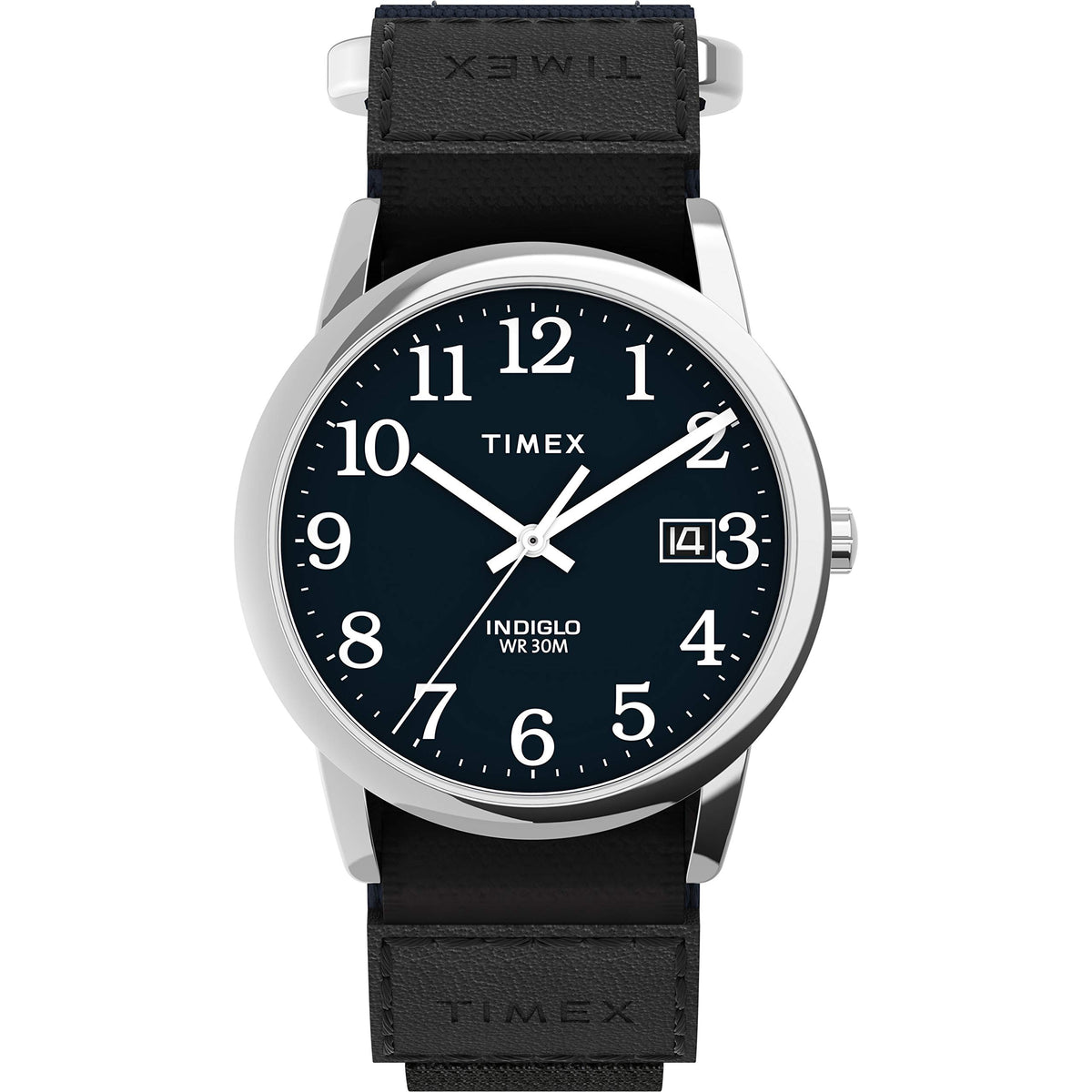 Timex Easy Reader Date Expansion Band Watch - Blue/Silver-Tone/Blue/35mm