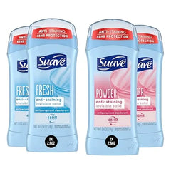 Suave Deodorant Women, Antiperspirant, Powder and Fresh Bundle, 48 Hour Odor & Wetness Protection, with Essential Oils, anti staining, no baking soda Bundle
