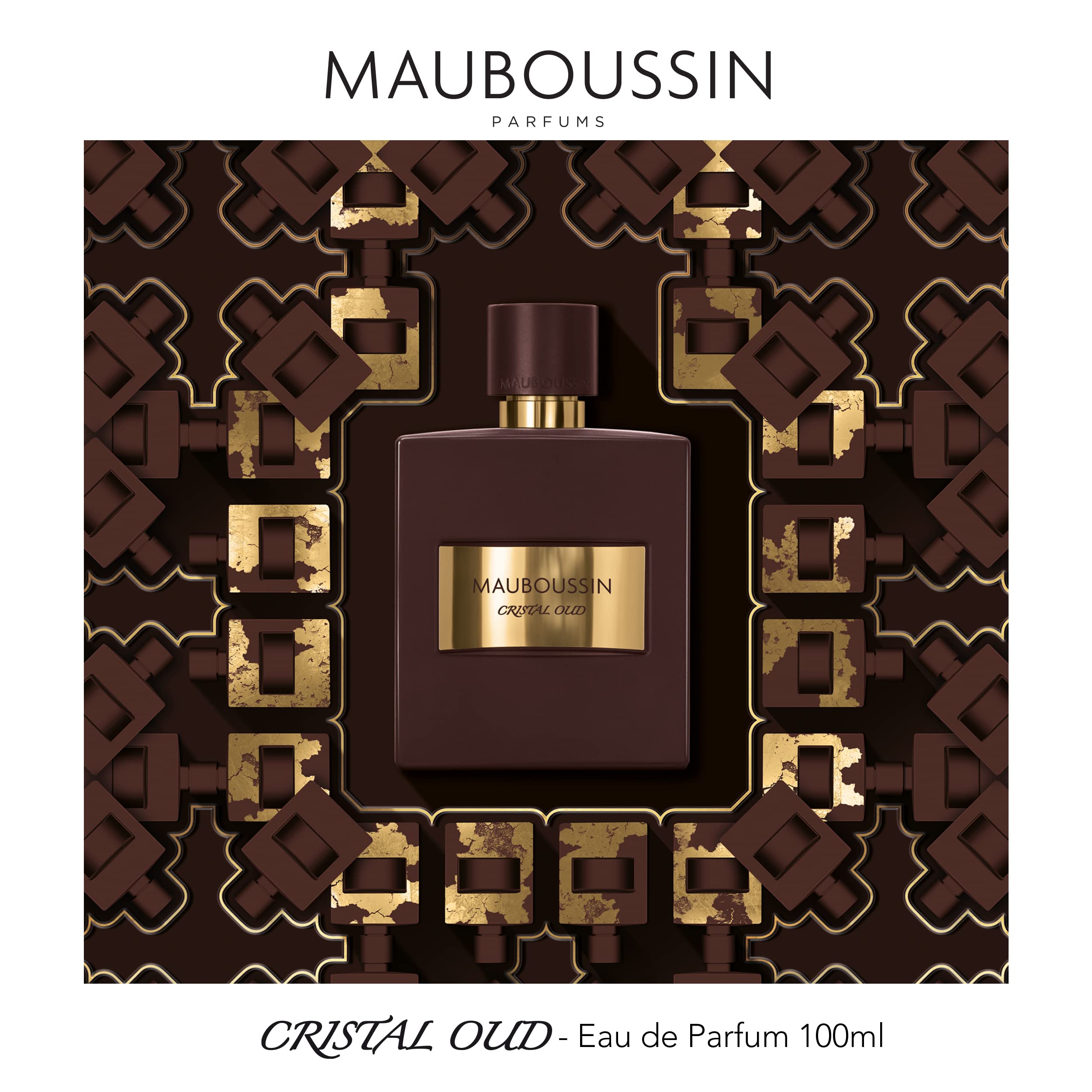 Mauboussin - Pour Lui Cristal Oud 100ml (3.3 Fl Oz) - Eau de Parfum for Men - Oriental Scent