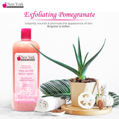 New York Fair & Lovely Brightening Body Wash - Moisturizing Body Wash - Exfoliating Shower Gel - Hydrating Body Wash for Women - Shea Butter Body Wash