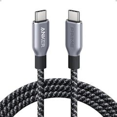 Anker Prime USB-C to USB-C Cable 6ft 240W – Upcycled Braided, Fast Charging, Durable (A88E2012) - Black
