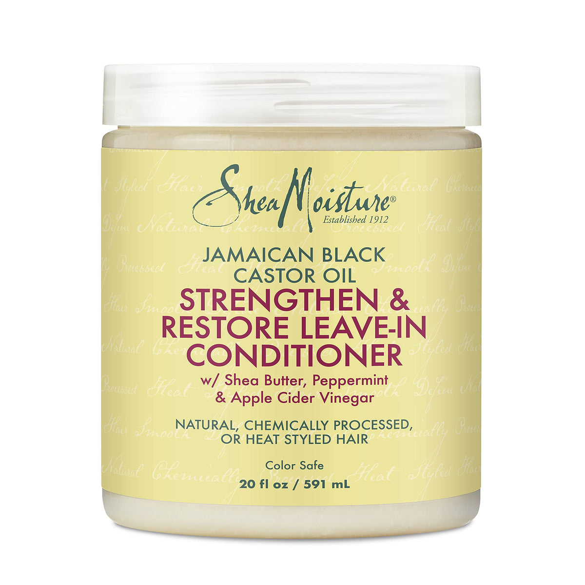 SHEA MOISTURE Leave In Conditioner Conditioner For Hair Jamaican Black Castor Oil To Soften and Detangle Hair 20 oz