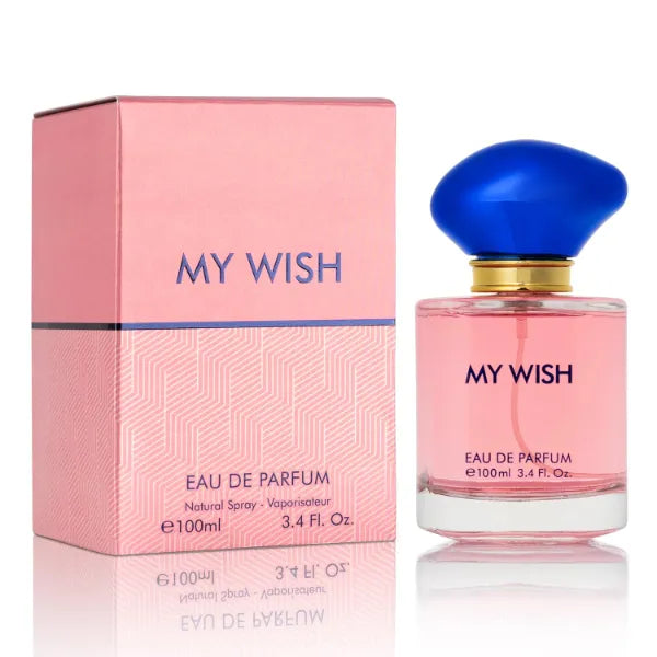 URBAN COLLECTION My Wish Perfume for Women, Floral Woody Fresh Fragrance, Luminous Orange Blossom Tuberose Jasmine Bergamot, Vanilla Cedarwood Musk, Long Lasting Elegant Scent 3.4 oz / 100ml