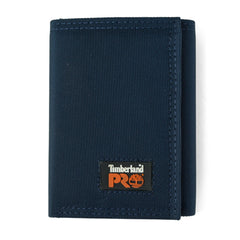 Timberland PRO mens Cordura Velcro Nylon RFID Trifold Wallet With ID Window Wallet - Navy