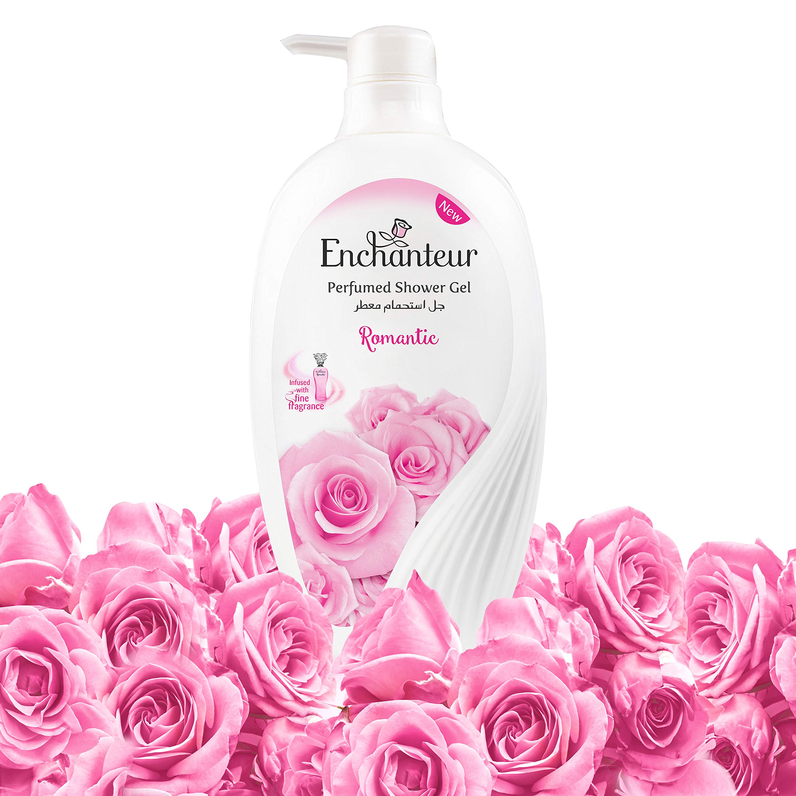 EnchantEUr Romantic Shower Gel, Shower Experience With Fine Floral Fragrance, 550 ml