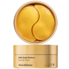 TEREZ & HONOR 24K Gold Retinol Under Eye Patches – Firming & Anti-Aging Hydrogel Masks for Wrinkles, Dark Circles & Puffiness