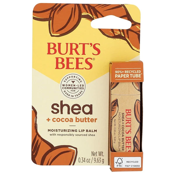 Burt's Bees Shea Cocoa Butter Lip Balm, 0.34 OZ