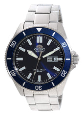 ORIENT Mens Diving Sports Automatic 200m Watch with Blue Dial Steel Bracelet RA-AA0009L