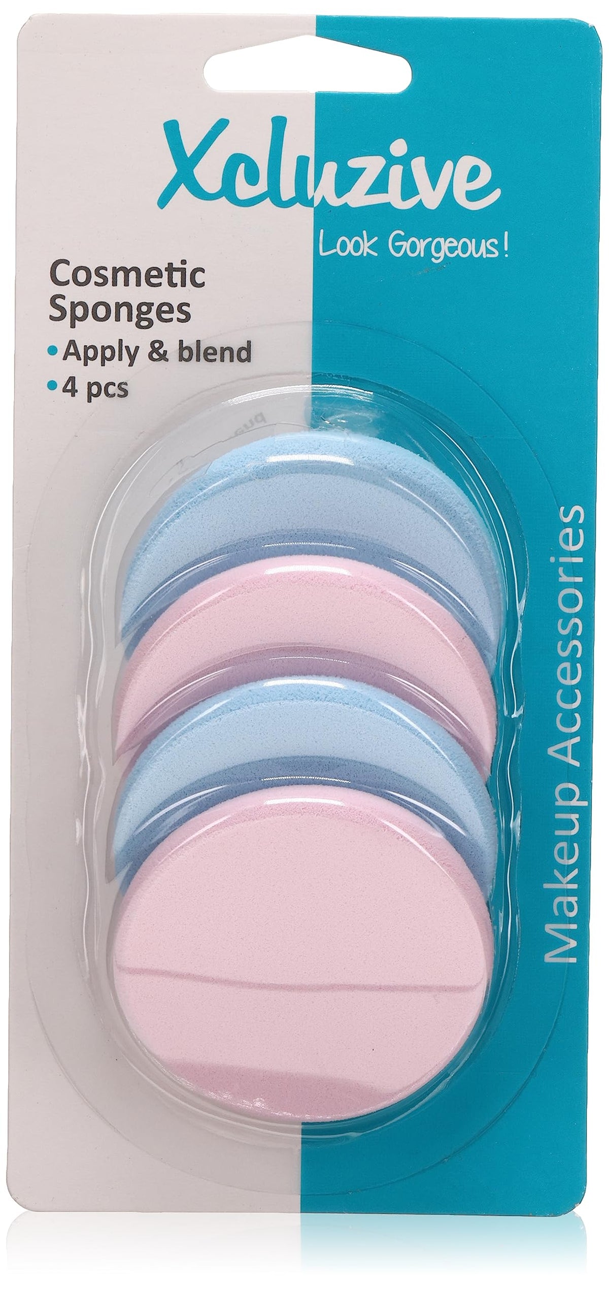 Xcluzive Cosmetic Sponges - Round, Pack Of 4