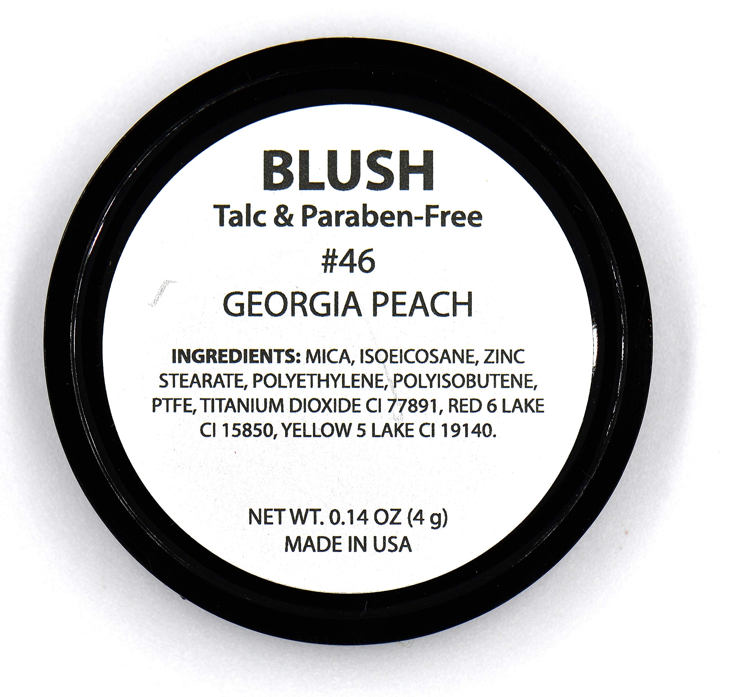 Pure Ziva Georgia Peach Orange Tangerine Summer Blush Pressed Cheek Blush Pressed Cheek Color Contour Powder, Talc & Paraben Free, 4 Grams, No Animal Testing & Cruelty Free