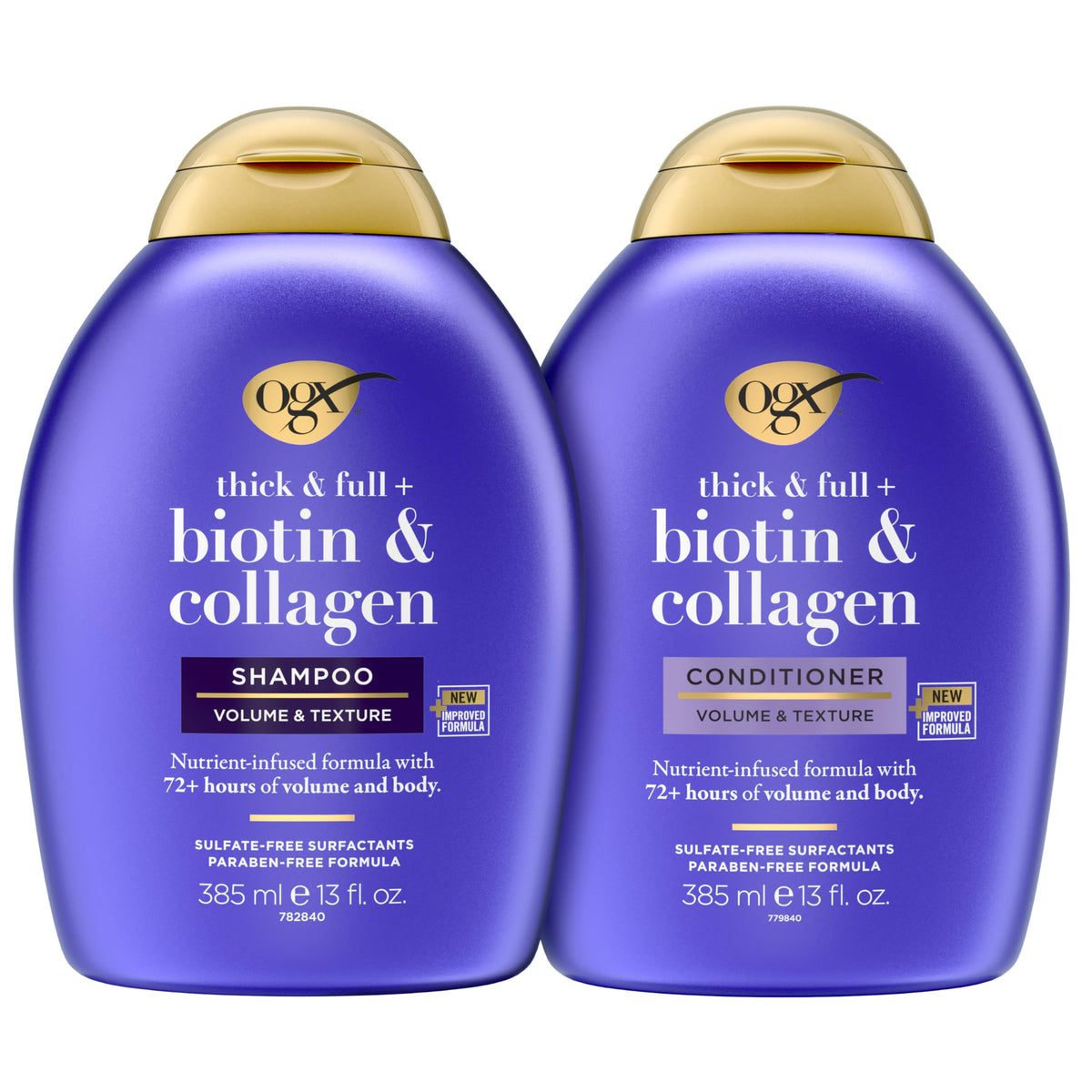 OGX Shampoo & Conditioner Thick And Full + Biotin And Collagen 385ml (Pack Of 2)