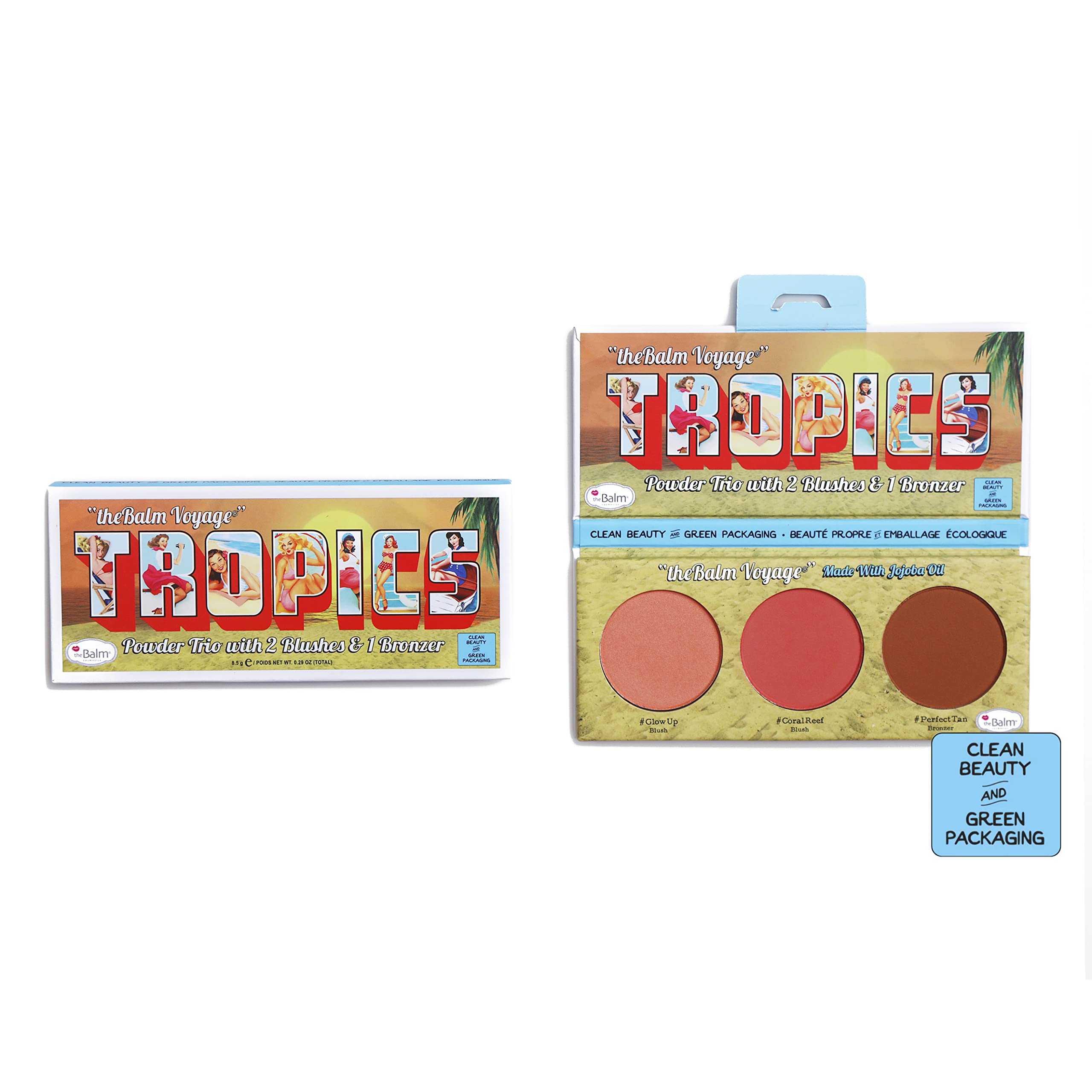 theBalm Voyage Tropics Powder Trio with 2 Blushes & 1 Bronzer