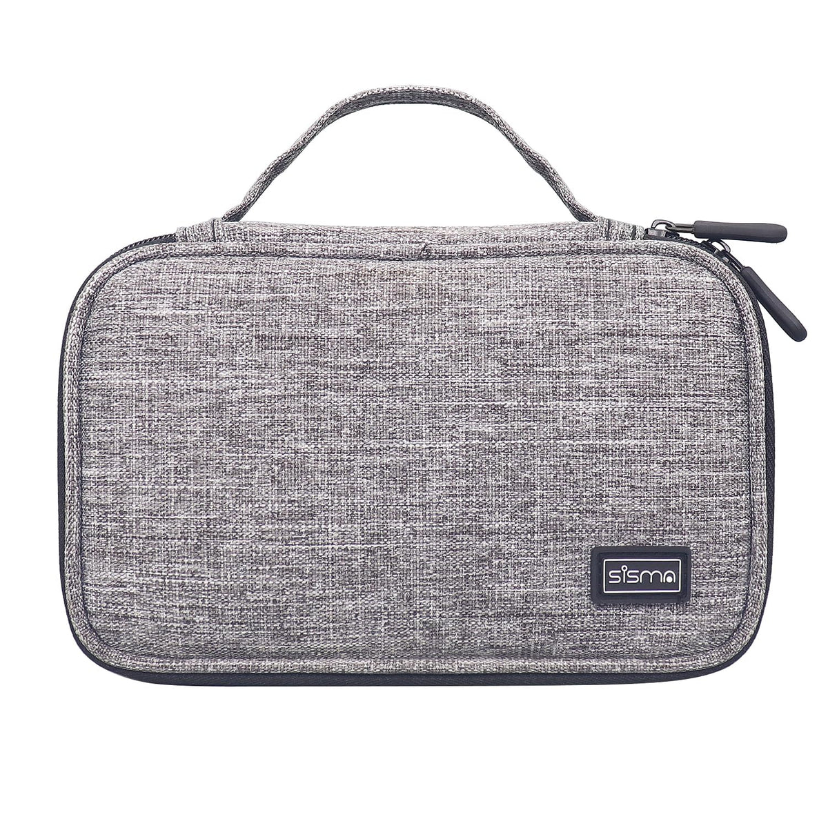 Sisma Travel Cords Organizer Universal Small Electronic Accessories Carrying Bag for Cables Adapter USB Sticks Leads Memory Cards, Gray