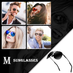 Aviator Sunglasses for Men Polarized Women-mxnx UV Protection Lightweight Driving Fishing Sports Mens Sunglasses MX208