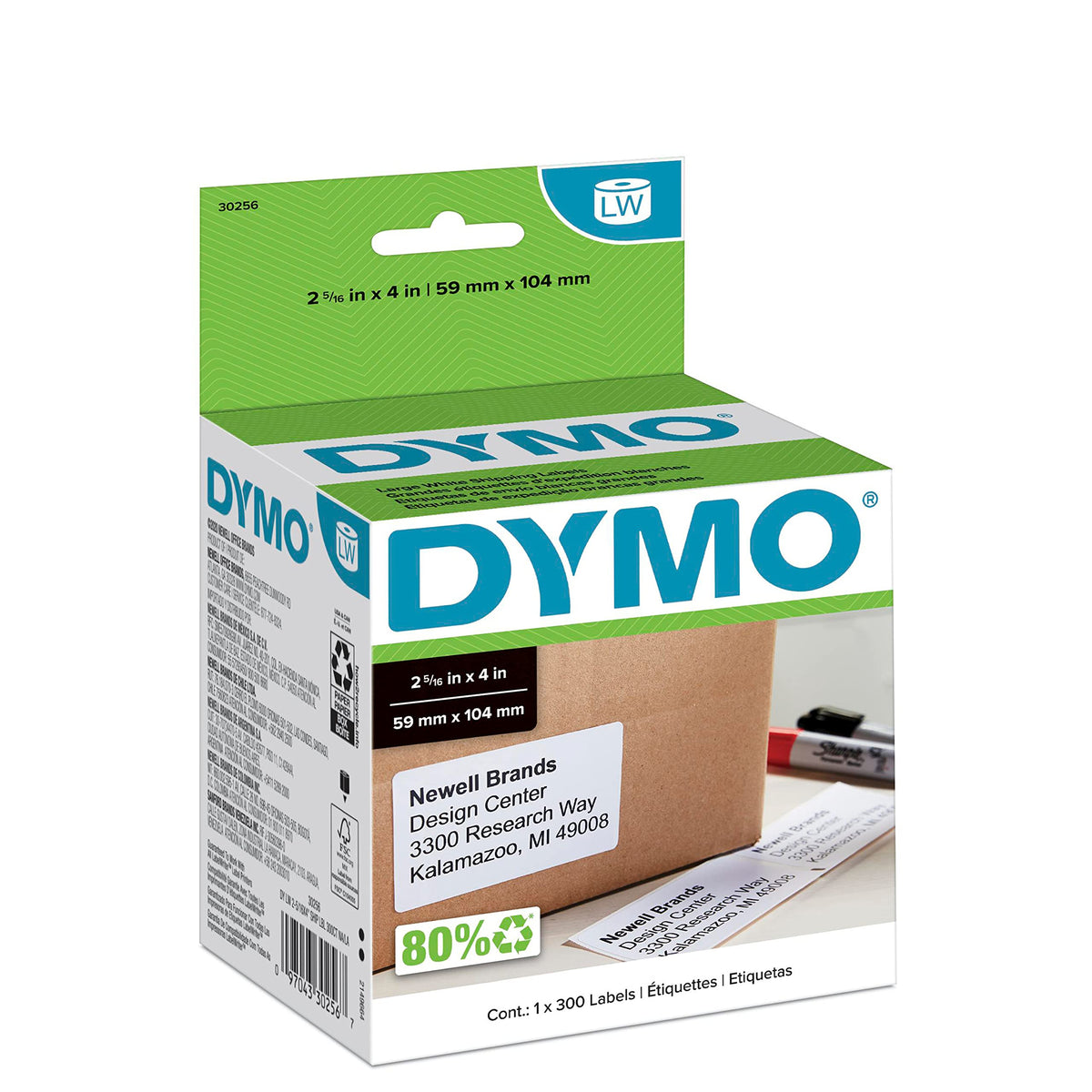 Original Daimo Large Shipping Labels | Daimo Label Printer Labels for Label Books, (2-5/16 inch x 4), Prints up to 6 lines of addresses, 1 roll of 300