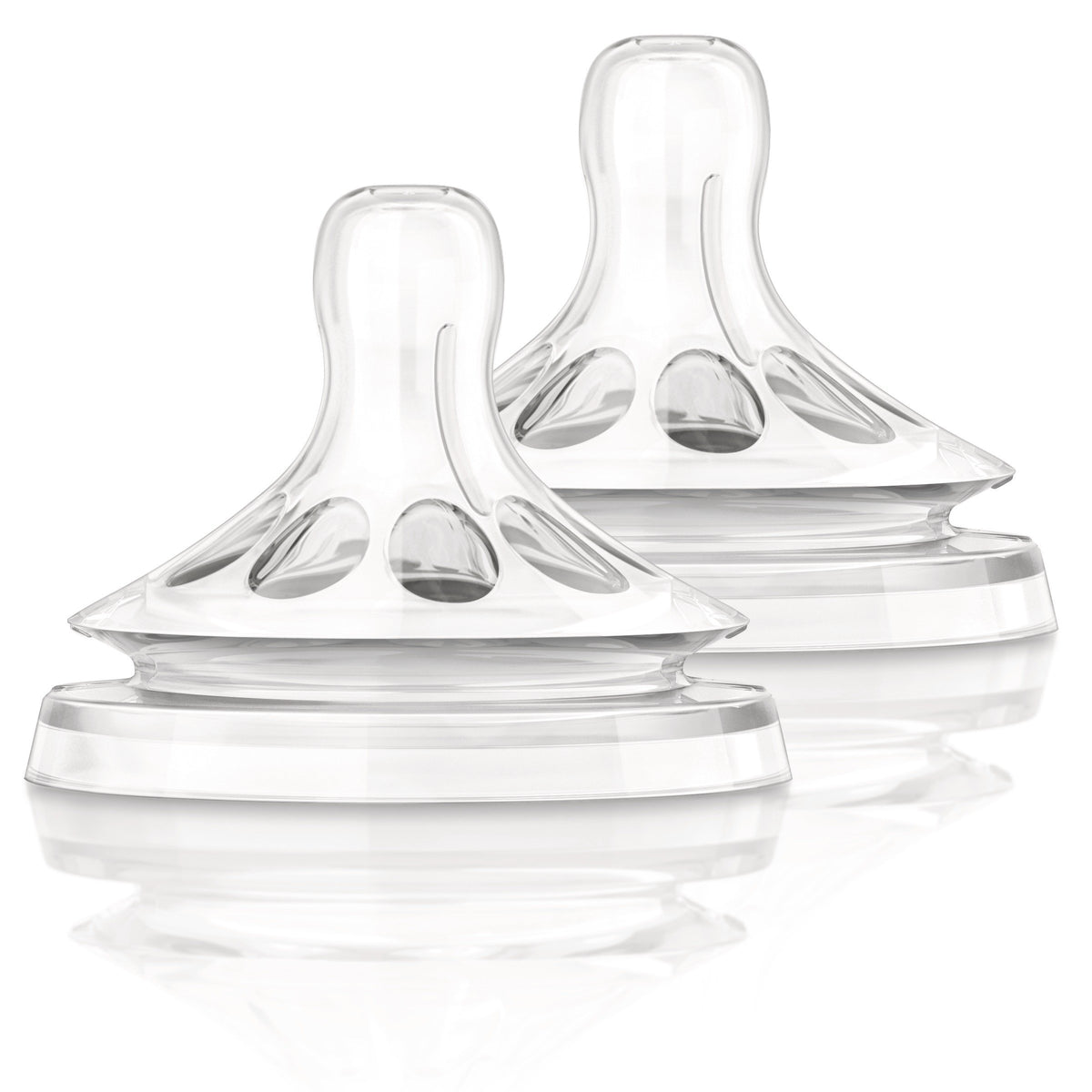 AVENT Philips Natural Teat 2 Holes Slow Flow (Clear) Pack of 2