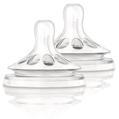 AVENT Philips Natural Teat 2 Holes Slow Flow (Clear) Pack of 2