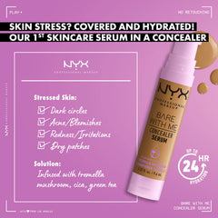 NYX PROFESSIONAL MAKEUP Bare With Me Concealer Serum, Up To 24Hr Hydration - Medium