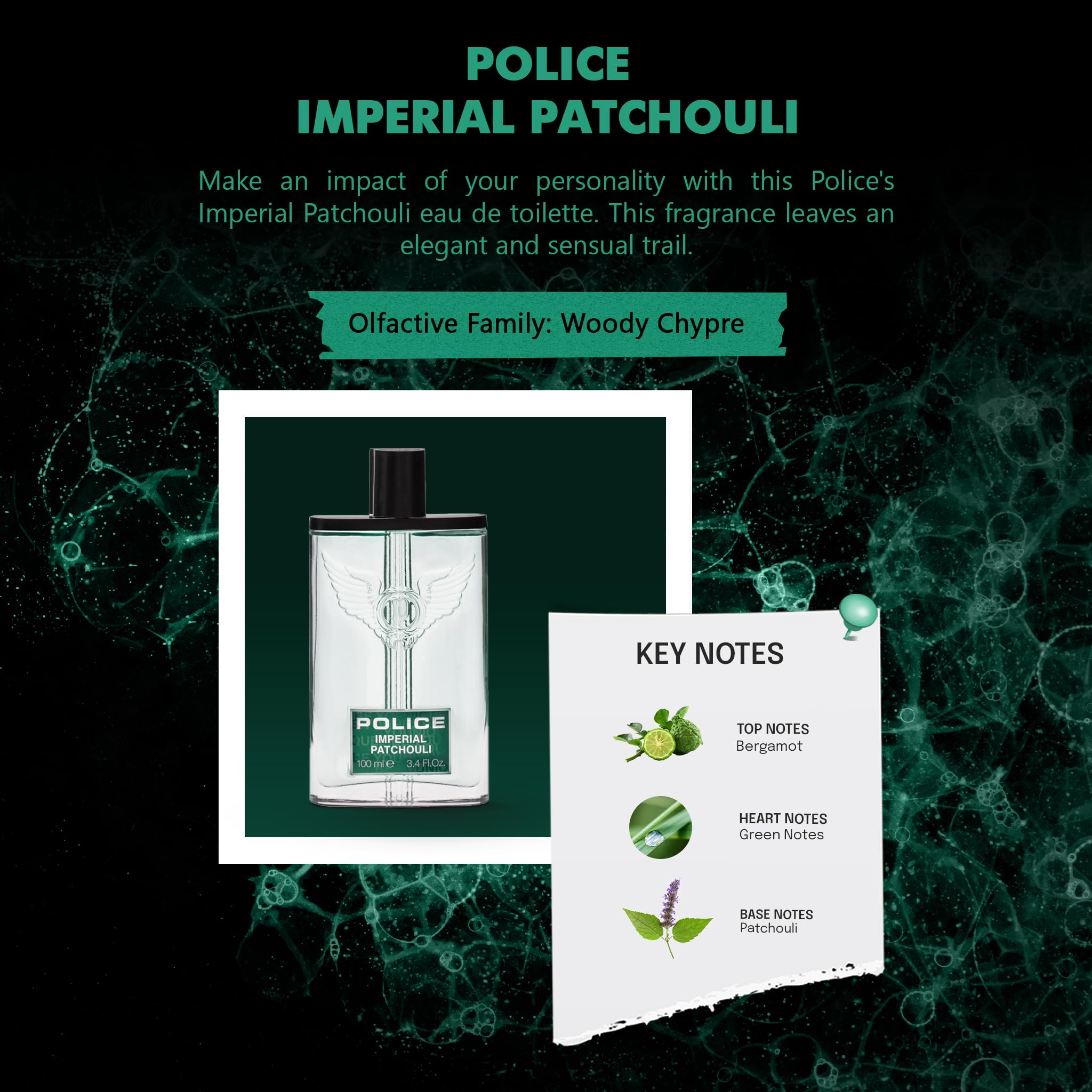 Imperial Patchouli by Police for Men - Eau de Toilette, 100ml