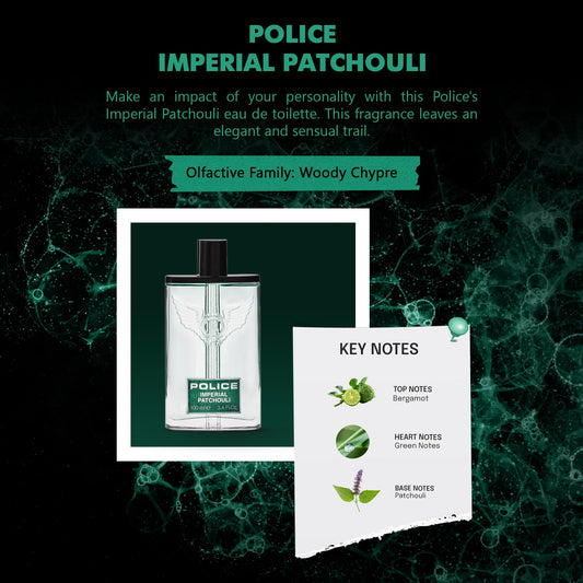 Imperial Patchouli by Police for Men - Eau de Toilette, 100ml