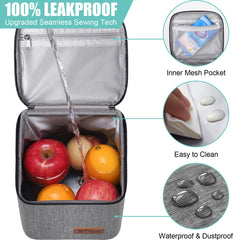 Insulated Baby Bottle Bag, Reusable Breastmilk Cooler Bag, Freezer Lunch Bag Tote Breast milk Storage Bag, Fit Up to 6 Milk Bottles 4 Large 270ml Like Brown, Comotomo, Philips Avent, Nuk, Lansinoh,...
