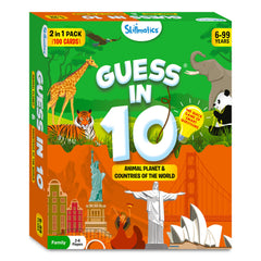 Skillmatics Guess in 10 Animals & Countries Combo, Perfect for Boys, Girls, Kids & Families Who Love Card Games, Educational Toys, Board Games, Trivia, Gifts for Ages 8, 9, 10 & Up