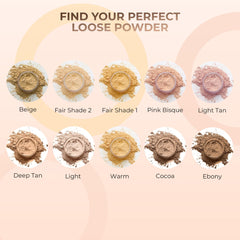 BULK REFILL FOUNDATION (EBONY) Mineral Makeup Powder Matte Bare Skin Sheer SPF 15 Cover (12 Grams)