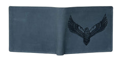 URBAN FOREST Zeus RFID Blocking Leather Wallet for Men, S, RFID - Vintage Blue