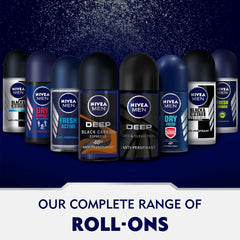 NIVEA MEN Antiperspirant Roll-on for Men, 48h Protection, Dry Impact, 2x50ml