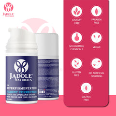 Jadole Naturals Hyperpigmentation 50ml | Brightening Pigment Correction Cream for Dark Spots, Uneven Skin Tone, Old Scars & Melasma | Formulated with 10 Advanced Ingredients for Daily Skincare