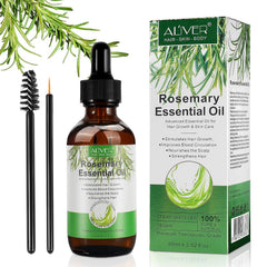 ALIVER Rosemary Oil for Hair Growth 2 Fl Oz, Rosemary Essential Oils Serum for Dry Damaged Hair and Growth, Hair Loss Scalp Treatment